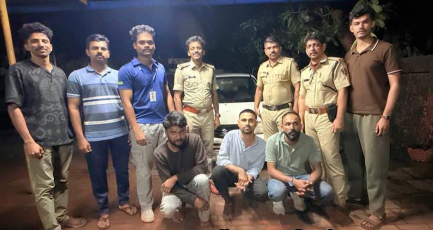 ചെങ്കളയിൽ വാഹനപരിശോധനയിൽ എംഡിഎംഎ പിടികൂടി; മൂന്ന് പേർ അറസ്റ്റിൽ