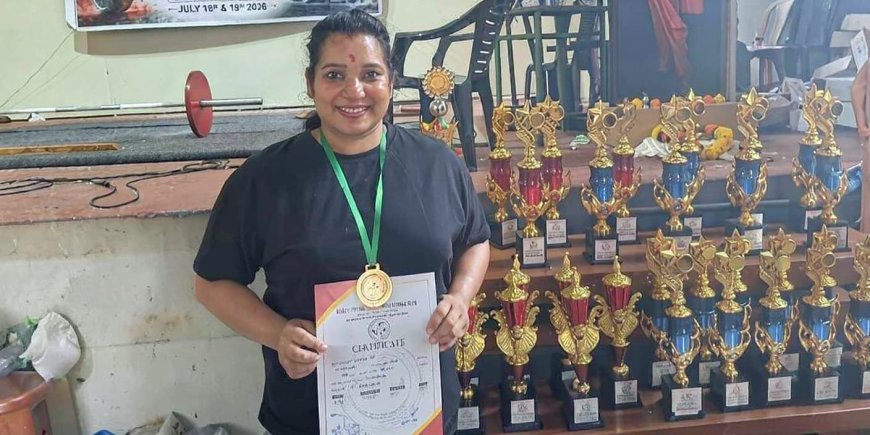 പ്രതിസന്ധിയെ കരുത്താക്കി; പവർലിഫ്റ്റിംഗിൽ സ്വർണം നേടി ലീന മോഹൻ