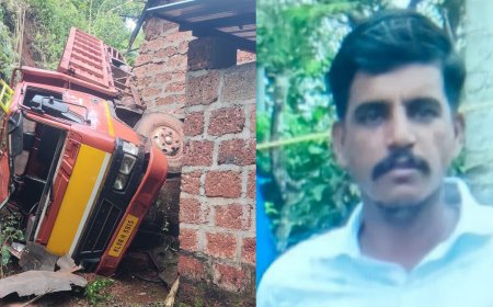 ചെങ്കല്ലുമായി പോയ ടിപ്പർ വീടിന് മുകളിലേക്ക് മറിഞ്ഞ് ഡ്രൈവർ മരിച്ചു