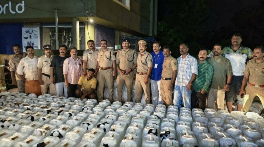 ലോറിയിൽ കടത്താൻ ശ്രമിച്ച 7,000 ലിറ്റർ സ്പിരിറ്റ് പിടികൂടി; ഒരാൾ അറസ്റ്റിൽ