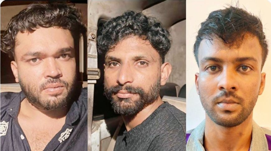 എംഡിഎംഎയുമായി മൂന്നുപേർ അറസ്റ്റിൽ; രണ്ട് കാറുകൾ കസ്റ്റഡിയിൽ