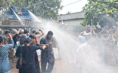 കാലിക്കടവ് എംഡിഎംഎ കേസ് അട്ടിമറിക്കുന്നുവെന്ന ആരോപണം; ഡിവൈഎഫ്ഐ മാർച്ചിൽ സംഘർഷം, പോലീസ് ജലപീരങ്കി പ്രയോഗിച്ചു
