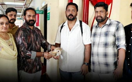 അവശനിലയിൽ വലയിൽ കുടുങ്ങിയ വെള്ളിമൂങ്ങയ്ക്ക് ആശുപത്രി ജീവനക്കാരുടെ കൈത്താങ്ങ്