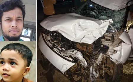 കുന്നംകുളം ആർ‍ത്താറ്റിൽ കാർ ബൈക്കിലിടിച്ച് മൂന്ന് മരണം; മരിച്ചവരിൽ മൂന്ന് വയസ്സുകാരനും