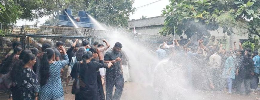 കാലിക്കടവ് എംഡിഎംഎ കേസ് അട്ടിമറിക്കുന്നുവെന്ന ആരോപണം; ഡിവൈഎഫ്ഐ മാർച്ചിൽ സംഘർഷം, പോലീസ് ജലപീരങ്കി പ്രയോഗിച്ചു