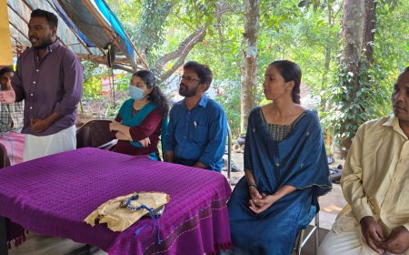 തെയ്യപ്പെരുമയുടെ പിന്നാമ്പുറങ്ങളിലേക്ക്; നാട്ടുപാരമ്പര്യത്തിന്റെ കാവലാളുമായി സംവദിച്ച് വിദ്യാർത്ഥികൾ