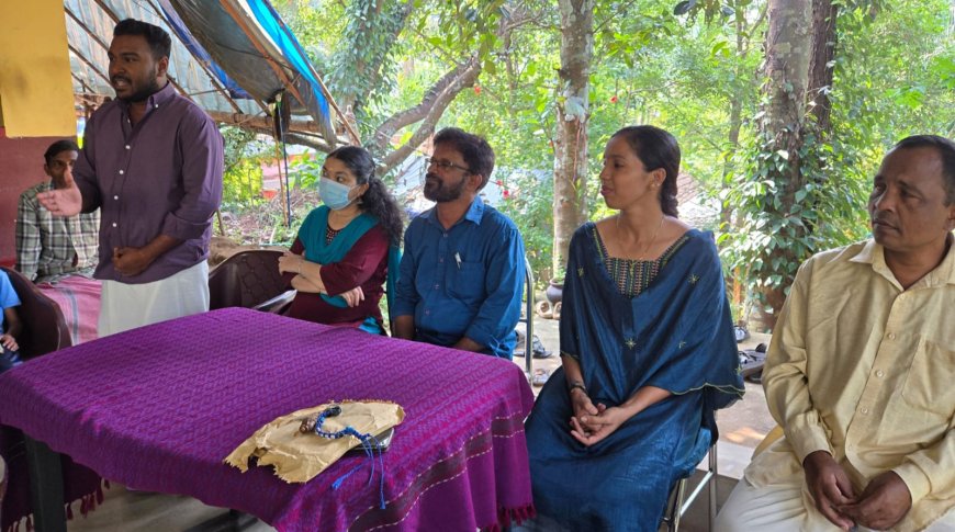 തെയ്യപ്പെരുമയുടെ പിന്നാമ്പുറങ്ങളിലേക്ക്; നാട്ടുപാരമ്പര്യത്തിന്റെ കാവലാളുമായി സംവദിച്ച് വിദ്യാർത്ഥികൾ